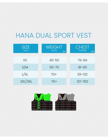 Gilet de Sauvetage Hana Nylon Dual Sport 50N - Hana Outdoors