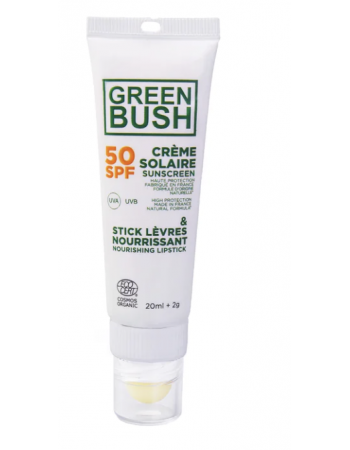 Greenbush Combi Crème solaire SPF 50 & Stick lèvres nourrissant