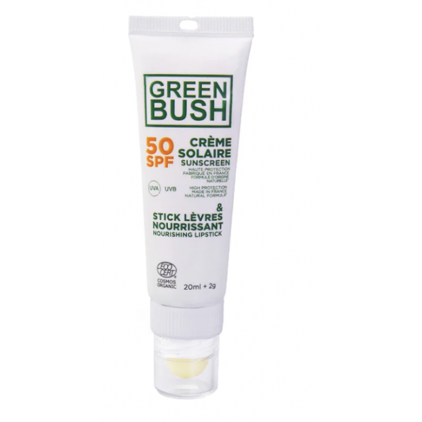 Greenbush Combi Crème solaire SPF 50 & Stick lèvres nourrissant