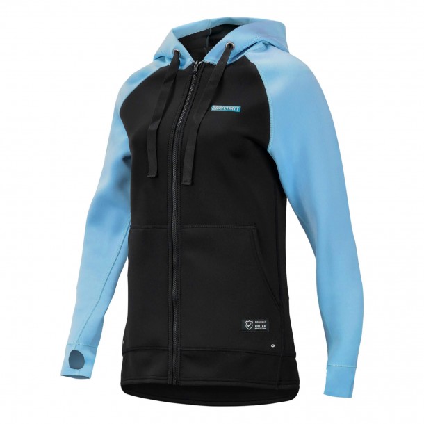 Sweat  SUP Neoprene Prolimit Femme Hoody Zipped 1.5mm Bleu