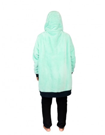 Poncho Plaid 100% recyclé All-In Dark Turquoise