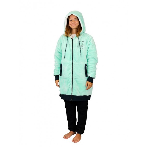 Veste Plaid 100% recyclé All-In Turquoise
