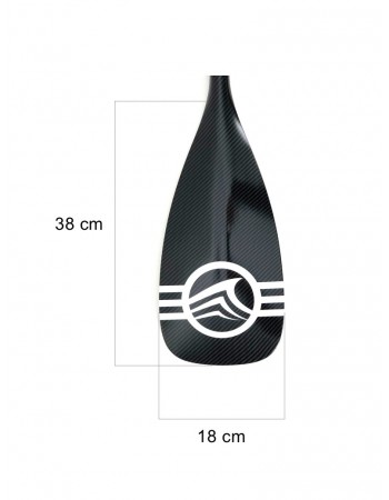 Pagaie Stand up Paddle Sroka 50% carbone, pale Plastique 2-3