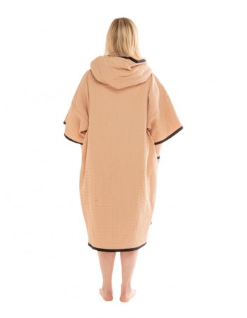 Poncho de Surf, Bain et Plage All-In Dark Pink Waffle