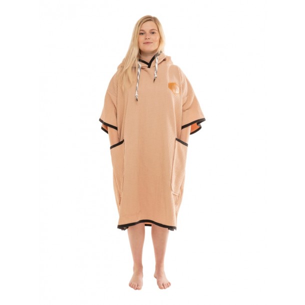Poncho de Surf, Bain et Plage All-In Dark Pink Waffle