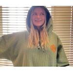 Poncho de Surf, Bain et Plage All-In Dark Pink Waffle
