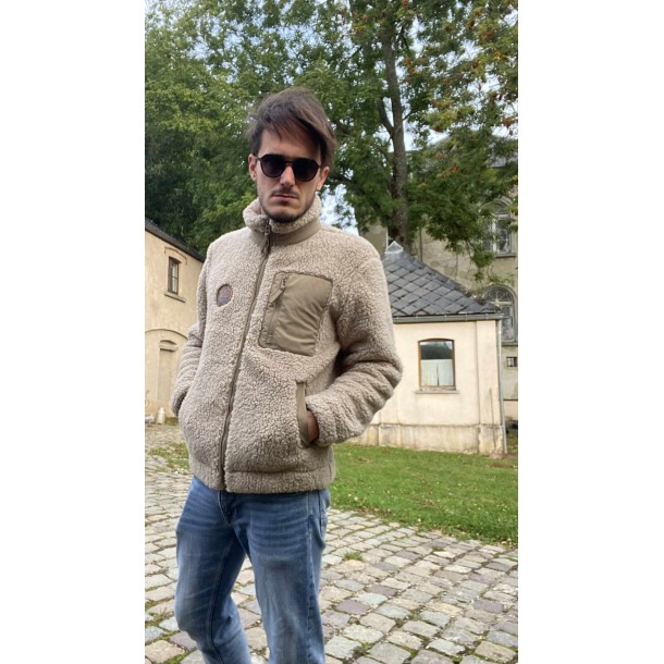 Veste Mckite écoresponsable en Sherpa unisexe Beige