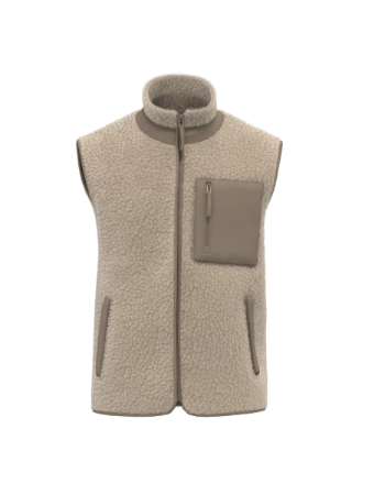 Bodywarmer Mckite écoresponsable en Sherpa unisexe Beige