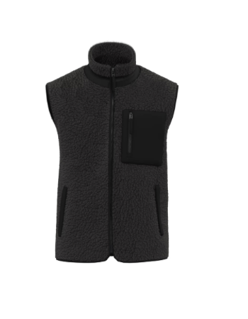 Bodywarmer Mckite écoresponsable en Sherpa unisexe Black