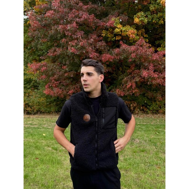 Bodywarmer Mckite écoresponsable en Sherpa unisexe Black