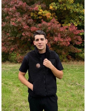 Bodywarmer Mckite écoresponsable en Sherpa unisexe Black