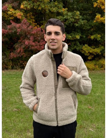 Veste Mckite écoresponsable en Sherpa unisexe Beige