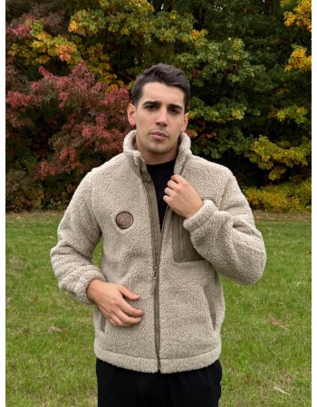 Veste Mckite écoresponsable en Sherpa unisexe Beige