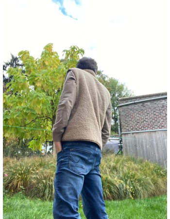 Bodywarmer Mckite écoresponsable en Sherpa unisexe Beige