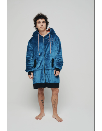 Veste Poncho Plaid Zippé...