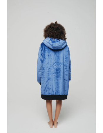 Veste Poncho Plaid Zippé 100% recyclé All-In Mauve