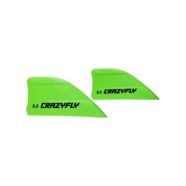 Ailerons Vert 5cm planche de kitesurf Crazyfly Green Fins