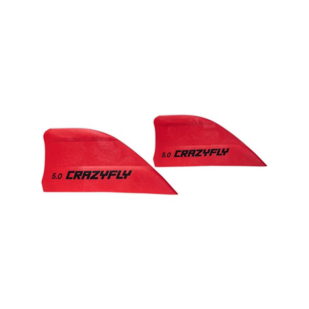 Ailerons Rouge 5cm Planche de Kitesurf Crazyfly Red Fins