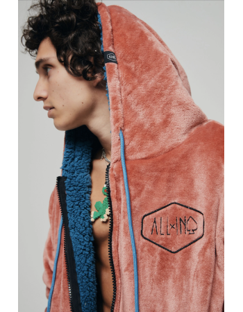 Veste Poncho Plaid Zippé 100% recyclé All-In Terra