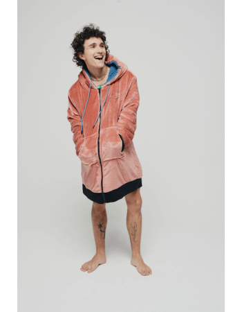 Veste Poncho Plaid Zippé...