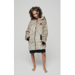 Veste Poncho Plaid Zippé 100% recyclé All-In Leopard