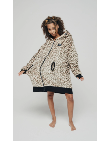 Veste Poncho Plaid Zippé...