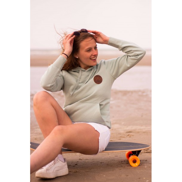 Sweat-Shirt écoresponsable à Capuche Mckite  femme Sage