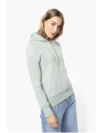 Sweat-Shirt écoresponsable à Capuche Mckite  femme Sage