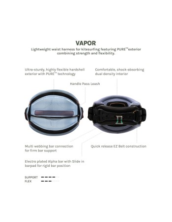 Harnais Kitesurf Rigide Femme Prolimit PureGirl Vapor Blue/Silver