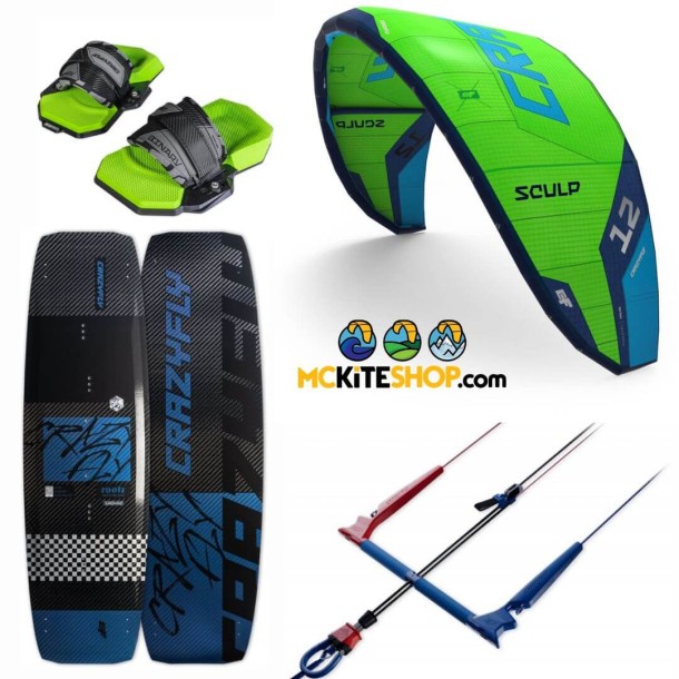Pack Kitesurf Crazyfly Sculp 2025 + Planche de kitesurf Full carbone Crazyfly Rootz 2026
