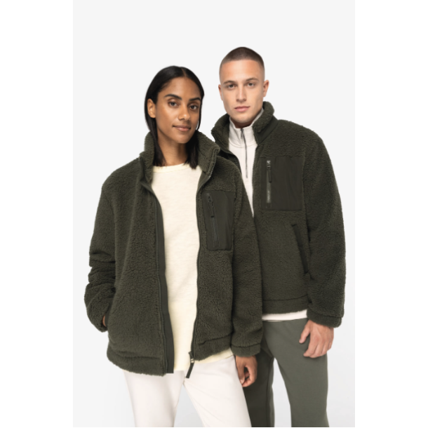 Veste Mckite écoresponsable en Sherpa unisexe Kahki