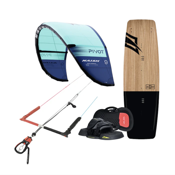 Pack Kitesurf Naish 2026 - Aile Naish Pivot, Twintip Naish RPT, Bar Sense, Pads et Leash