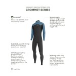Combinaison Natureprène Enfant  Prolimit  Grommet Steamer V-Zip 5/4 GBS Teal/Black