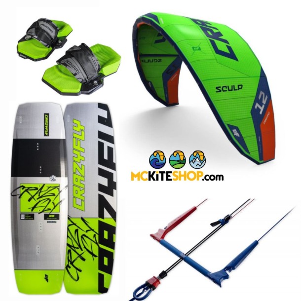 Pack Kitesurf Crazyfly Sculp 2026 + Planche de kitesurf Acton 2026