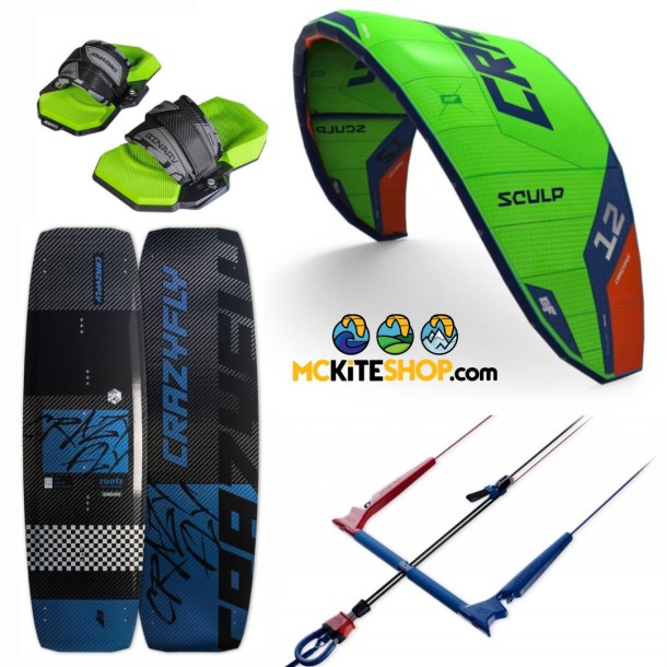 Pack Kitesurf Crazyfly Sculp 2026 + Planche de kitesurf Full carbone Crazyfly Rootz 2026