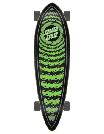 Longboard Santa Cruz Flame Ringed Dot Pintail Cruiser 9.2in x 33in