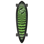 Longboard Santa Cruz Flame Ringed Dot Pintail Cruiser 9.2in x 33in
