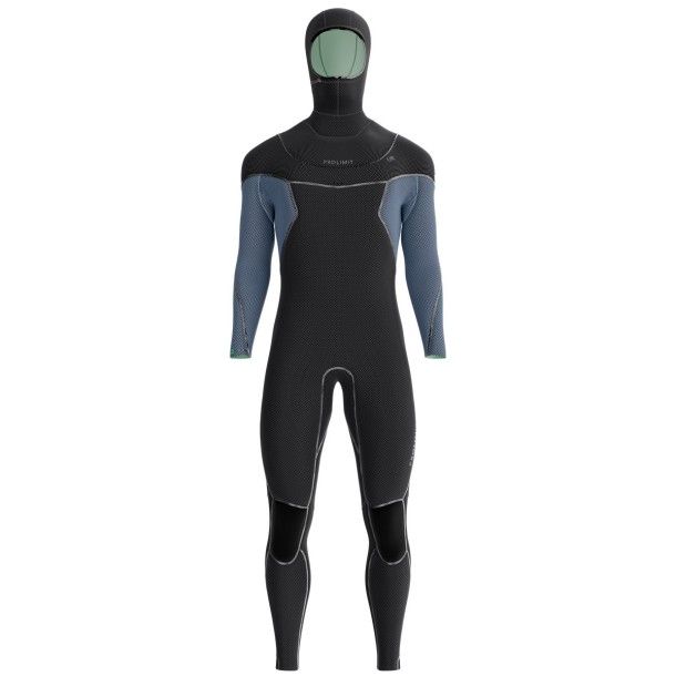 Combinaison Natureprène2 Homme Prolimit Vapor Steamer C-Zip 6/4 Hooded Black/Blue