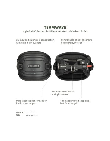Harnais Windsurf Prolimit TeamWave Black