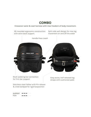 Harnais culotte kitesurf Prolimit Kite Seat Combo – Hybride et mobile